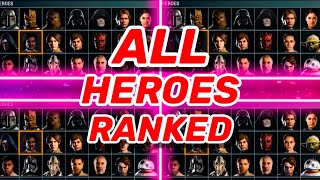 TOP 22 HEROES IN BATTLEFRONT 2 [upl. by Ecinej]