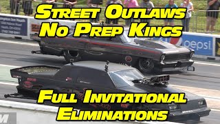 Street Outlaws No Prep Kings Full Invitational Eliminations National Trail Raceway 2023 [upl. by Maram]