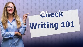 How to write a personal check [upl. by Bohs]