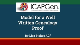 Model for a Well Written Genealogy Proof [upl. by Ened]