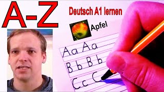 Deutsches Alphabet  Schreiben  Aussprache lernen  Anlaut  Buchstabieren  Buchstaben AZ German [upl. by Nottirb586]