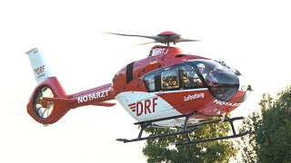 DRFLuftrettung  DHRTJ  Christoph 60 Suhl H 135  startet am HeliosKlinkum in Meiningen [upl. by Eenimod]