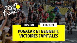 TDF2020  Étape 21  Pogacar et Bennett victoires capitales [upl. by Edla]