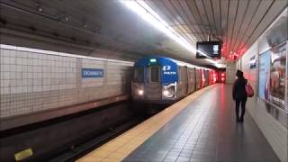 Path Train between WTC and New Jersey  New York subway  metro [upl. by Gorski621]