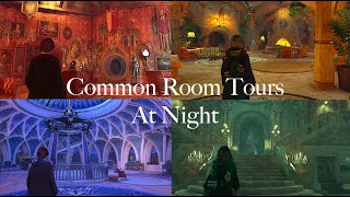 Empty Hogwarts Common Rooms Tour at Night  Hogwarts Legacy Tour ambience [upl. by Nwadrebma]