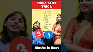 Easy Table Trick 🔥 of 31  Table of 31  Maths Trick maths fun trending reels ytshorts tables [upl. by Ira]