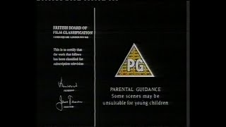 BBFC PG Titlecard The Movie Channel  1991 [upl. by Imerej]