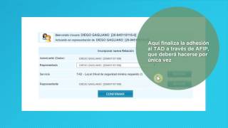 Tutorial ¿Cómo adherir servico TAD en la web de AFIP [upl. by Oicinoid937]