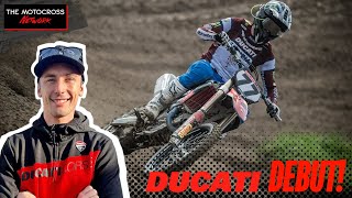 Ducatis INCREDIBLE motocross debut Lupino talks first race for the team [upl. by Wolsky]