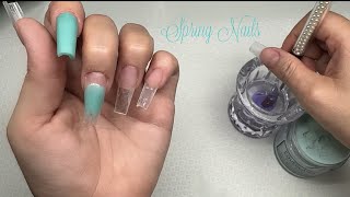 Acrylic Nails Tutorial  Spring Design [upl. by Tracee]