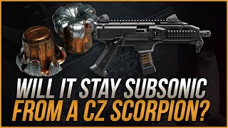 Will It Stay Subsonic From A CZ Scorpion 9mm 147gr Gold Dot Gel Test [upl. by Patricio803]