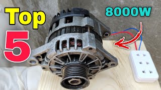 Top 5 diy inventions  220v generators  free electricity new 2021 [upl. by O'Connell]