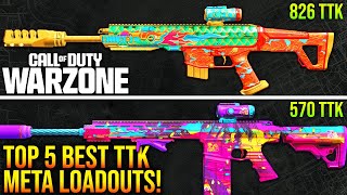 WARZONE New TOP 5 BEST TTK META LOADOUTS After Update WARZONE 3 Fastest TTK Weapons [upl. by Nevla]