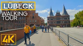 4K LÜBECK  Walking down the Streets of the World Heritage Site  Exploring Cities of Germany [upl. by Alyat]