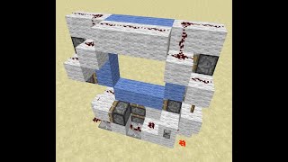 3x3 Piston Door Minecraft Redstone Lets Play Minecraft iRedstone App [upl. by Asiil]