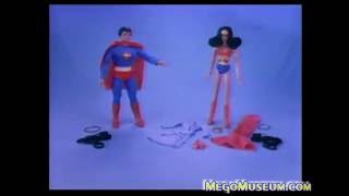 Mego 12 inch Superman Wonder Woman 1979 Toy Commercial Remastered [upl. by Aleakcim425]