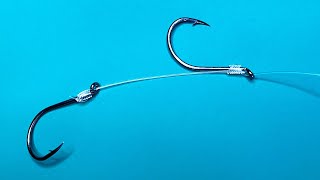 How to Snell Hooks Tandem Fishing Hook Knots Quick and Easy Tie [upl. by Teragram]