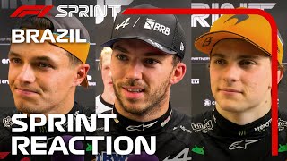 Drivers React After Sprint  2024 Sao Paulo Grand Prix [upl. by Eerrehs221]