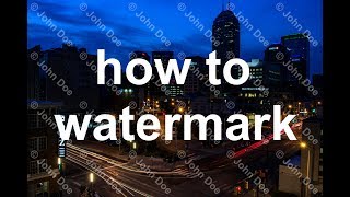 How to Watermark Your Photos  a Start to Finish Demo [upl. by Corene]