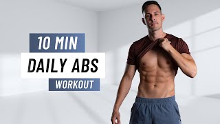 10 MIN DAILY ABS WORKOUT  At Home Six Pack Ab Routine No Equipment [upl. by Jolene]