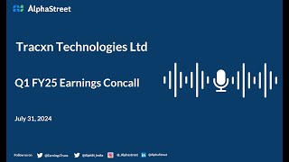 Tracxn Technologies Ltd Q1 FY202425 Earnings Conference Call [upl. by Nahsin725]