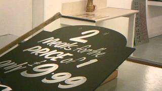 CHALKBOARD SIGNWRITING DEMONSTRATION [upl. by Haerr]