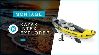 Comment monter votre kayak gonflable Intex explorer  Nautigamescom [upl. by Adraynek]