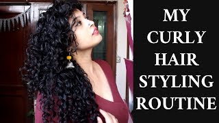 My Curly Hair Styling Routine Volume AND Definition [upl. by Ilyssa]