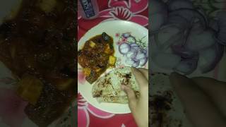 Capsicum panner butter masala and Paratha foodshorts [upl. by Bithia]