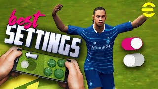 eFootball Mobile BEST SETTINGS  Controls graphics gameplay [upl. by Boucher904]