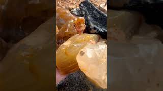 Finding Natural Carnelians Gemstone At The Mountain crystals gemstone quartzite quartz mining [upl. by Aihsem]