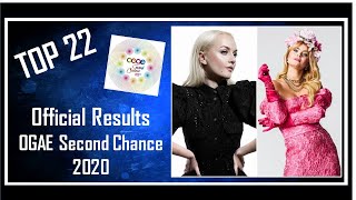 TOP 22  Official Results  OGAE Second Chance Eurovision 2020  National Final Preselections [upl. by Virnelli495]