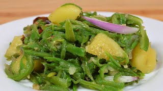 Mauritian Cuisine Sauteed Green Beans with Potato Vegan  Haricots Verts Sautés [upl. by Anaeli]