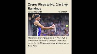 Zverev Rises to No 2 in Live RankingsZverev [upl. by Yvaht]