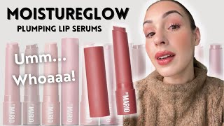 MAKEUP by MARIO MOISTUREGLOW PLUMPING LIP SERUMS  Worth it  Review Swatches Demo Wear Test [upl. by Alburga]