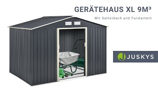 Gerätehaus XL aus Stahl – Schaffe Ordnung in deinem Garten JUSKYS [upl. by Horick]