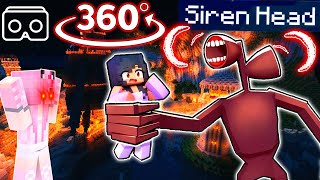 360° POV youre APHMAU trying to escape SIREN HEAD while stuck on ONE BLOCK [upl. by Buskus568]