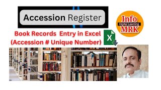 How to Create Accession Register in Excel Library Accession Register in Excel infomrk excel lis [upl. by Porta]