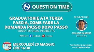 Graduatorie terza fascia ATA tutti i passaggi spiegati con video guida e question time [upl. by Neirb]