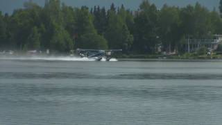 A Normal Beaver Takeoff and landing at Lake Hood [upl. by Ednargel]