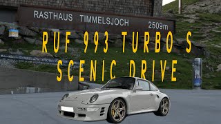 Timmelsjoch Scenic Drive  800hp RUF 993 Turbo S [upl. by Ylek821]