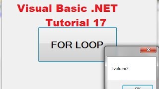 Visual Basic NET Tutorial 17  Understanding For Loop in VBNET [upl. by Wernher]