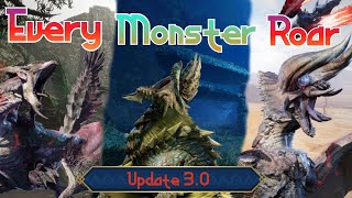 All Monster Roars  Monster Hunter Rise including Update 30 [upl. by Arrakat]