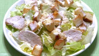 Caesar Salad With Homemade Croutons [upl. by Ranee]