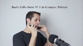 Bach Cello Suite No 1 in G major Prelude Chromatic Harmonica [upl. by Naashom873]