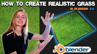 How to Create Realistic Grass in 5 minutes in Blender 2 9  Blender tutorial for beginners  CG bird [upl. by Lantha]