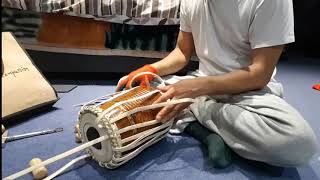 Complete Tabla Dayan ReHeadingStringing  Repair ampTuning [upl. by Nyliret]