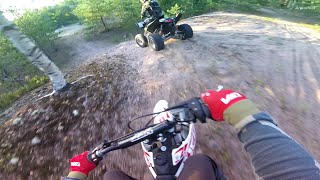 YCF F150E Pilot PitBike amp Polaris Outlaw 525 Atv  Sweet 4Stroke Cruising GoPro [upl. by Asseret]