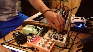 Arturia Minibrute 2  Pedals Ambient Jam Drone Soundscape [upl. by Teri]