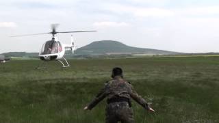 Zdenek Charvat  PPLH Guimbal Cabri G2 Helicopter Marshalling signals [upl. by Aidyn373]